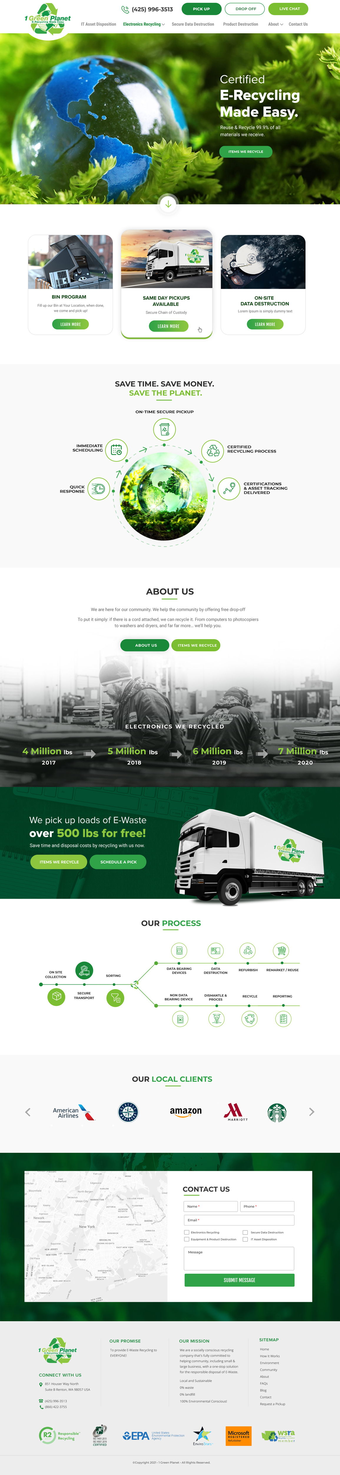 Web Design by Blue Sparrow for 1 Green Planet | Design #27091844
