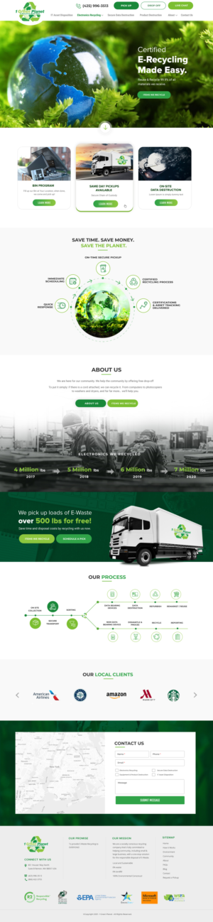 Web Design by Blue Sparrow for 1 Green Planet | Design: #27091844