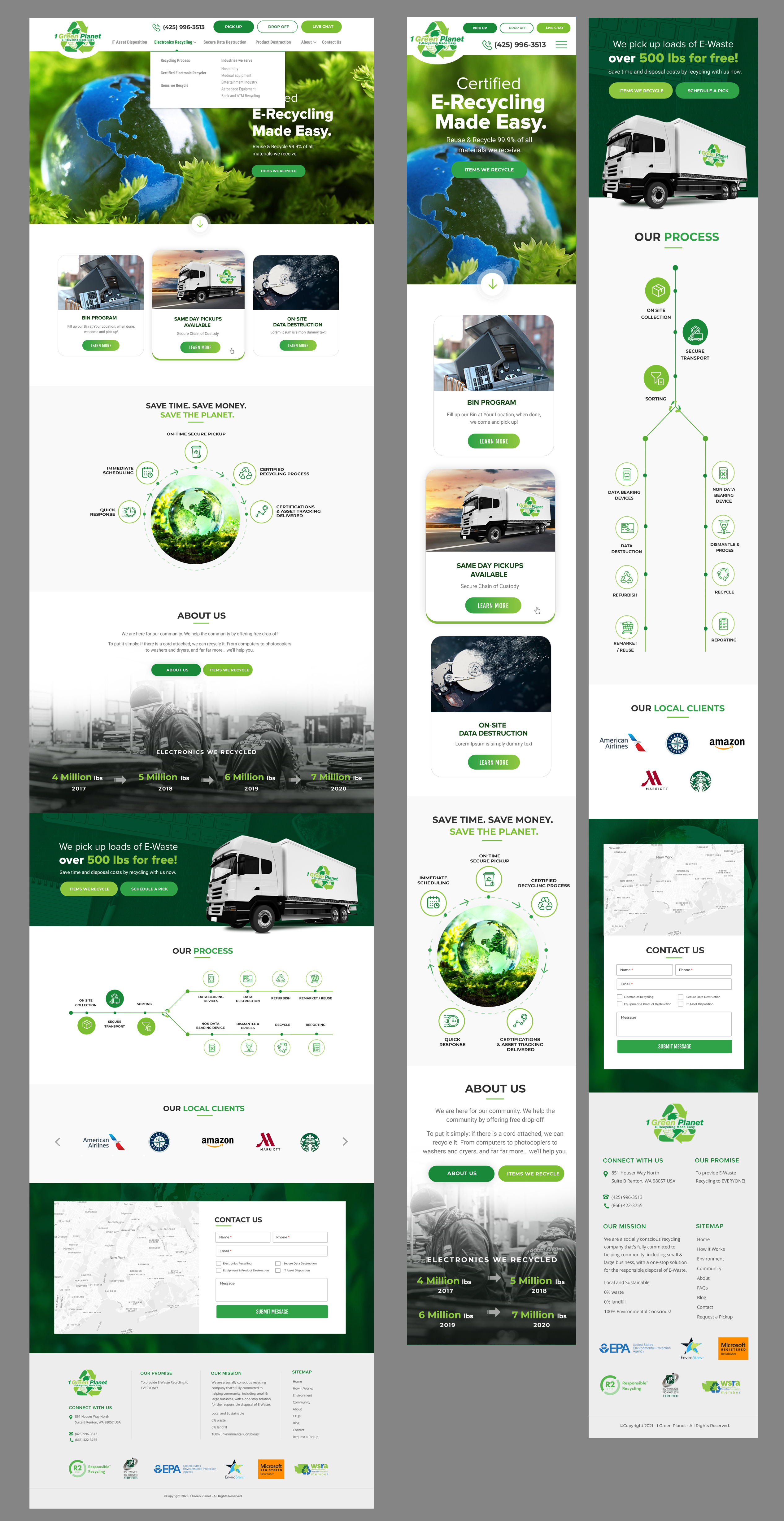 Web Design by Blue Sparrow for 1 Green Planet | Design #27095130
