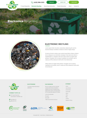 Web Design by Blue Sparrow for 1 Green Planet | Design: #27095131