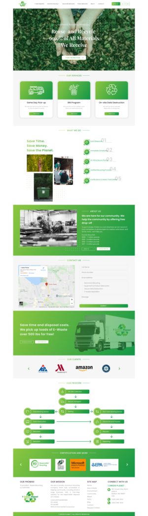 Web Design by 16th.supply for 1 Green Planet | Design: #26914071