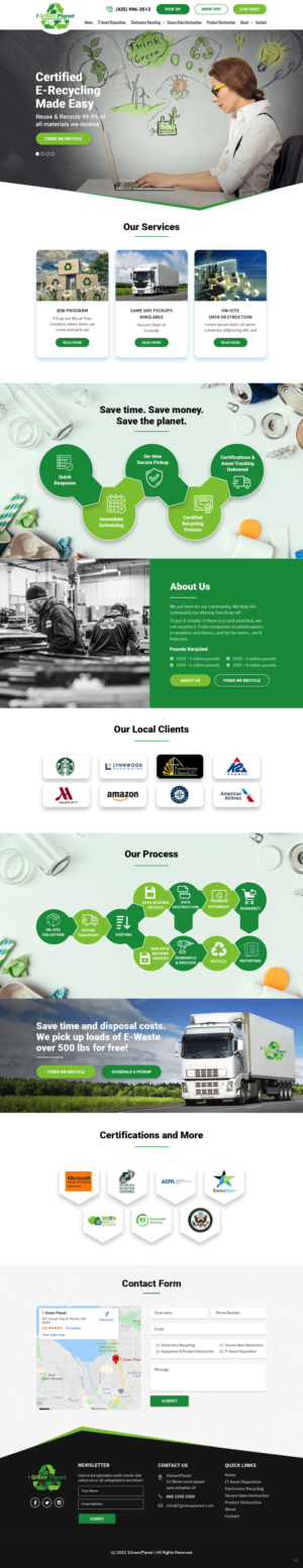 Web Design by pb for 1 Green Planet | Design #26862816