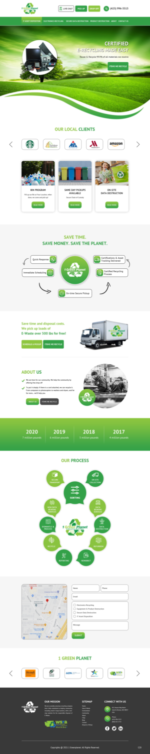 Web Design by pb for 1 Green Planet | Design: #26862817