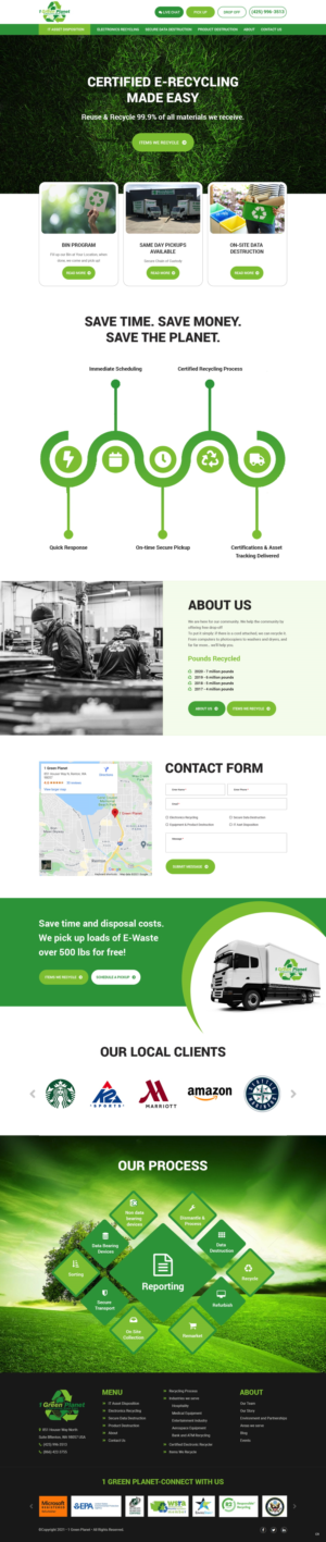 Web Design by pb for 1 Green Planet | Design: #26862818