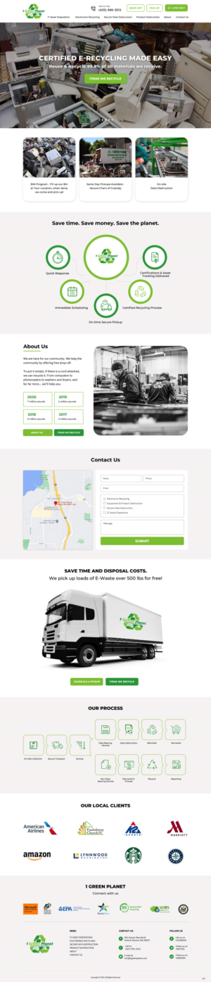 Web Design by pb for 1 Green Planet | Design: #26862819