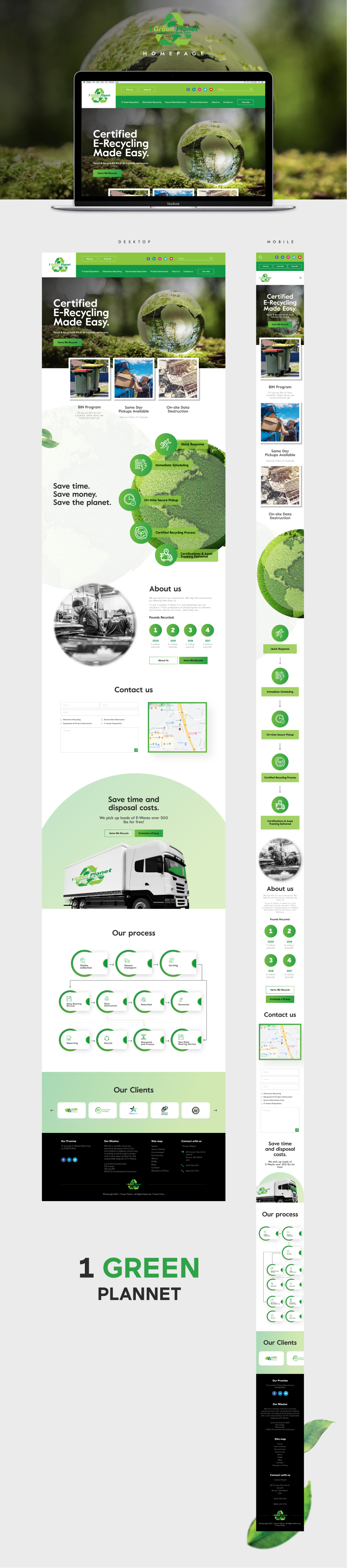 Web Design by Hazan Shaw for 1 Green Planet | Design #26861144