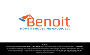 Logo Design by FireflyArt for Benoit Restoration & Remodeling Group LLC | Design: #26853066