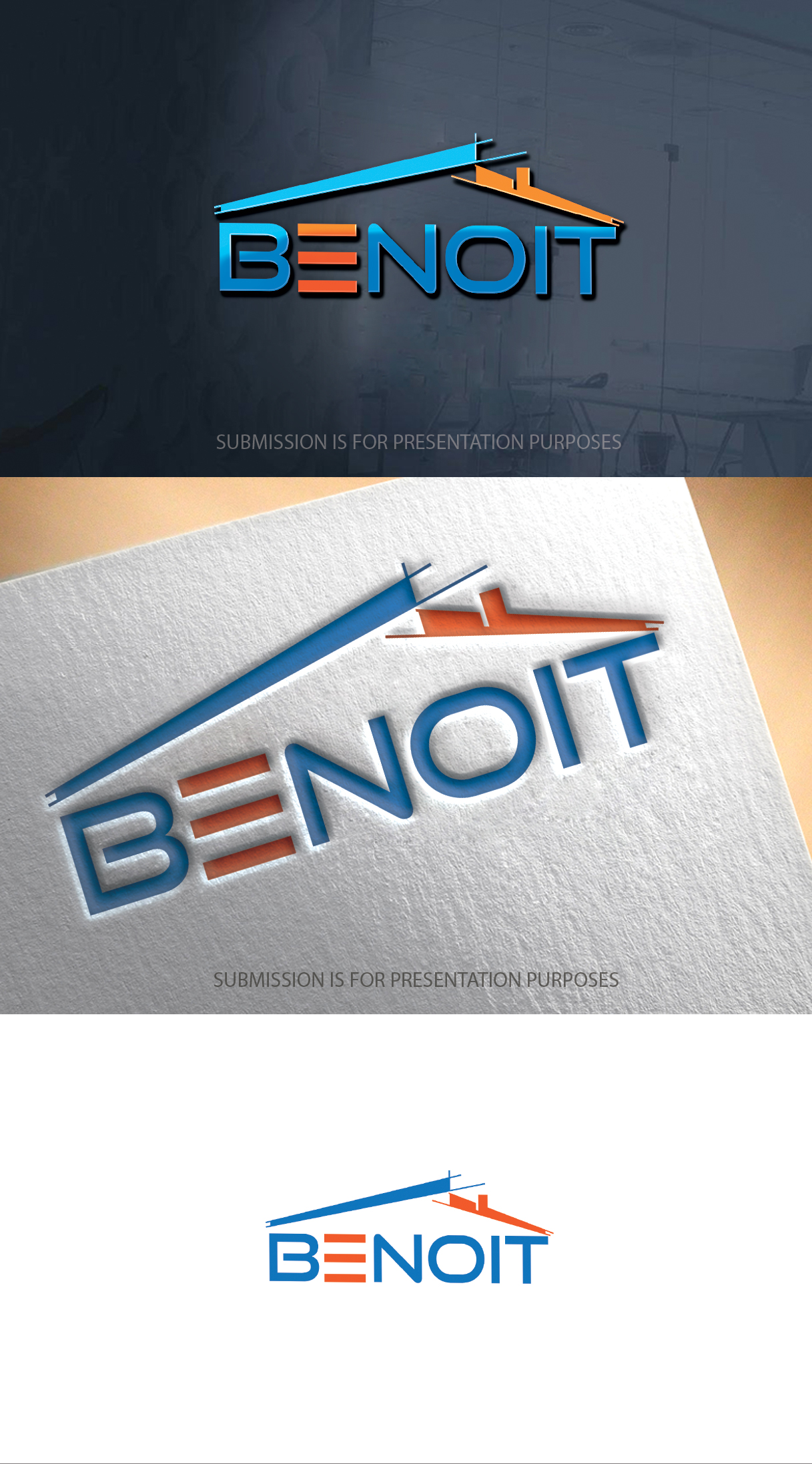 Diseño de Logo por graphicevolution para Benoit Restoration & Remodeling Group LLC | Diseño #26855664