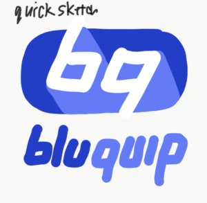 bluequip or bluquip (we would like options with and without the letter e) - Can be lower case, all in capitals or just capitals on the B and the Q - Flexible | Logo Design by joey light