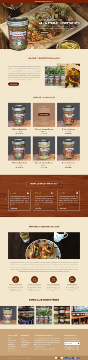 Small Salsa business needs web design + coding | Web-Design von Titan Eagle