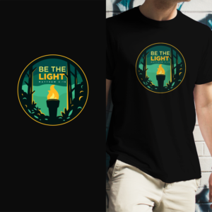 Be the light T-Shirt for Christian Youth Group | Diseño de Camiseta por johnronielgomez