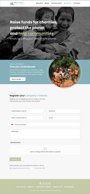 Landing Page Design by BMSA