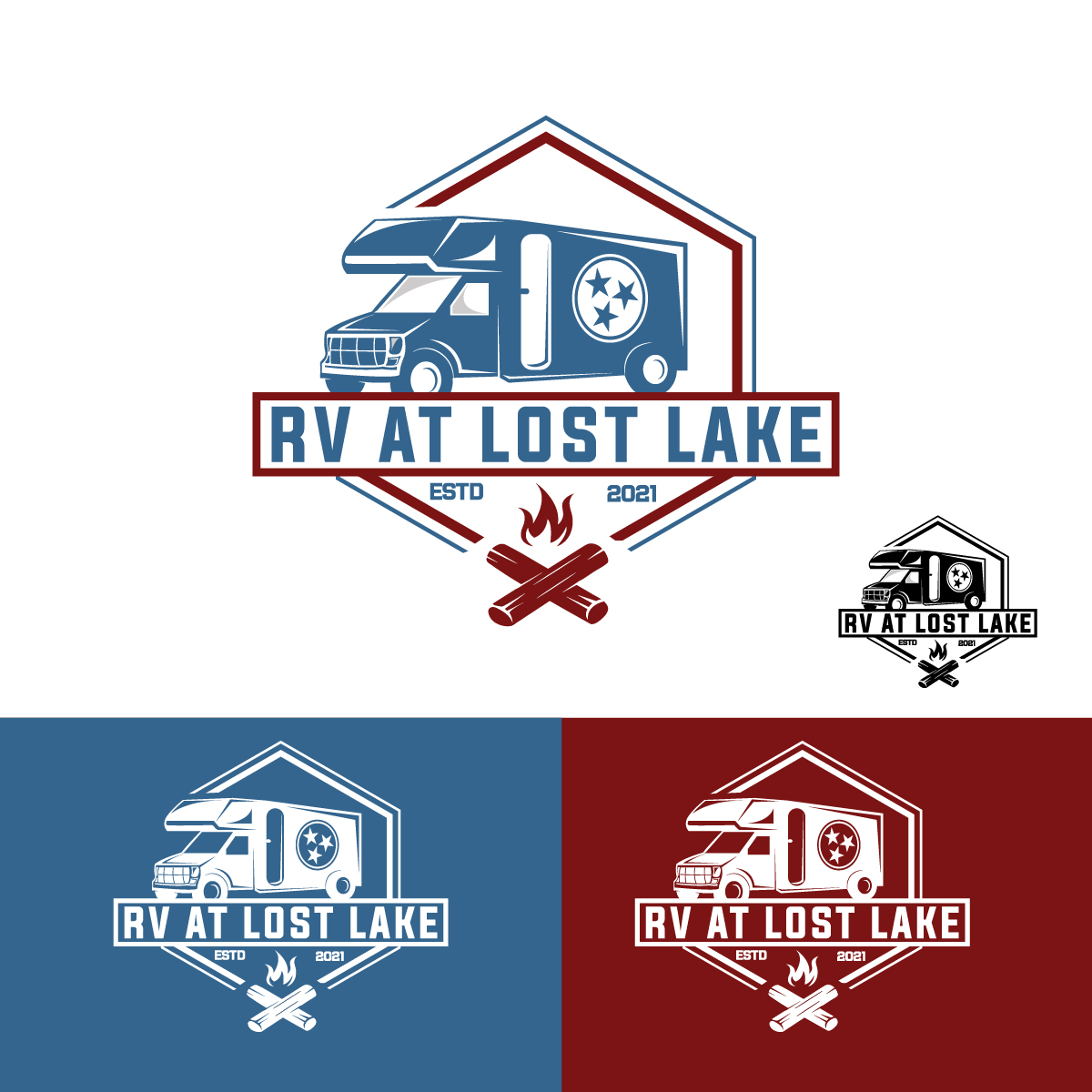 Logo Design by fly  design for RV at Lost Lake | Design #26870537