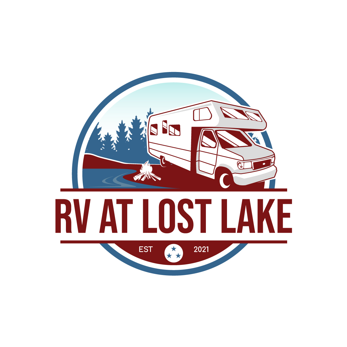 Logo Design by logoQ for RV at Lost Lake | Design #26882748
