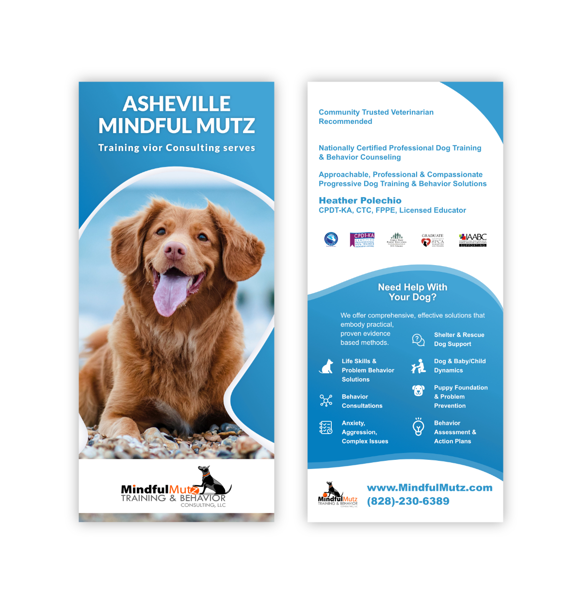 Card Design by Damian 11 for MindfulMutz Training & Behavior Consulting llc | Design #26893042