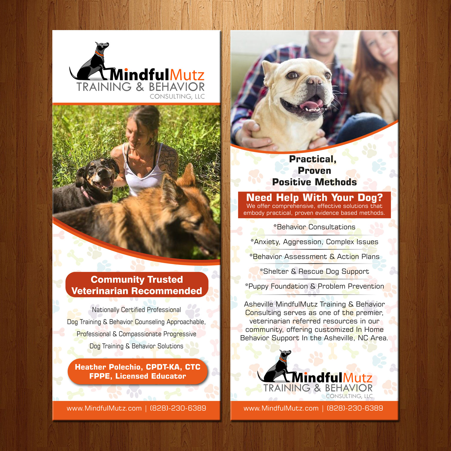 Karten-Design von theblueart für MindfulMutz Training & Behavior Consulting llc | Design #26870915