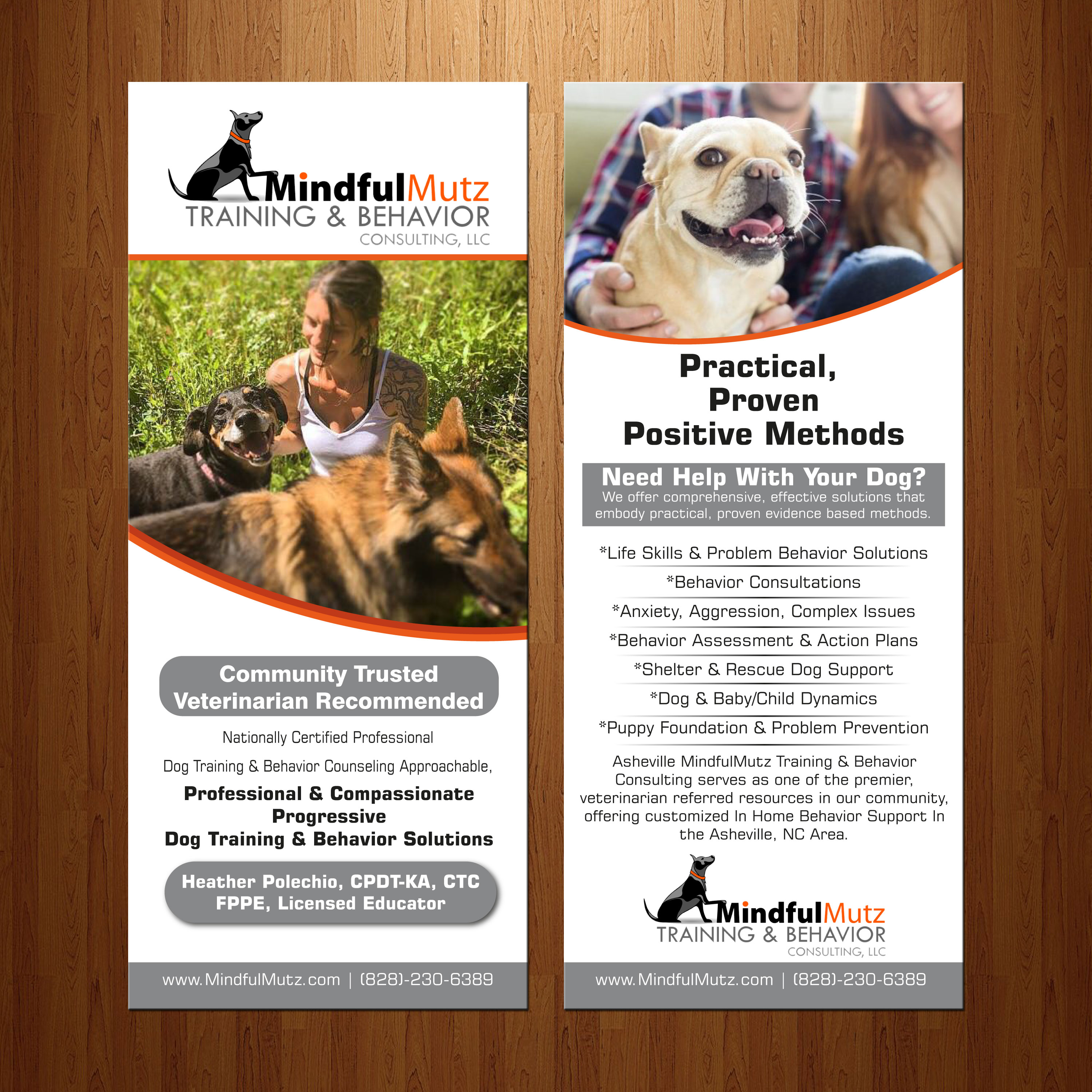 Card Design by theblueart for MindfulMutz Training & Behavior Consulting llc | Design #26871960