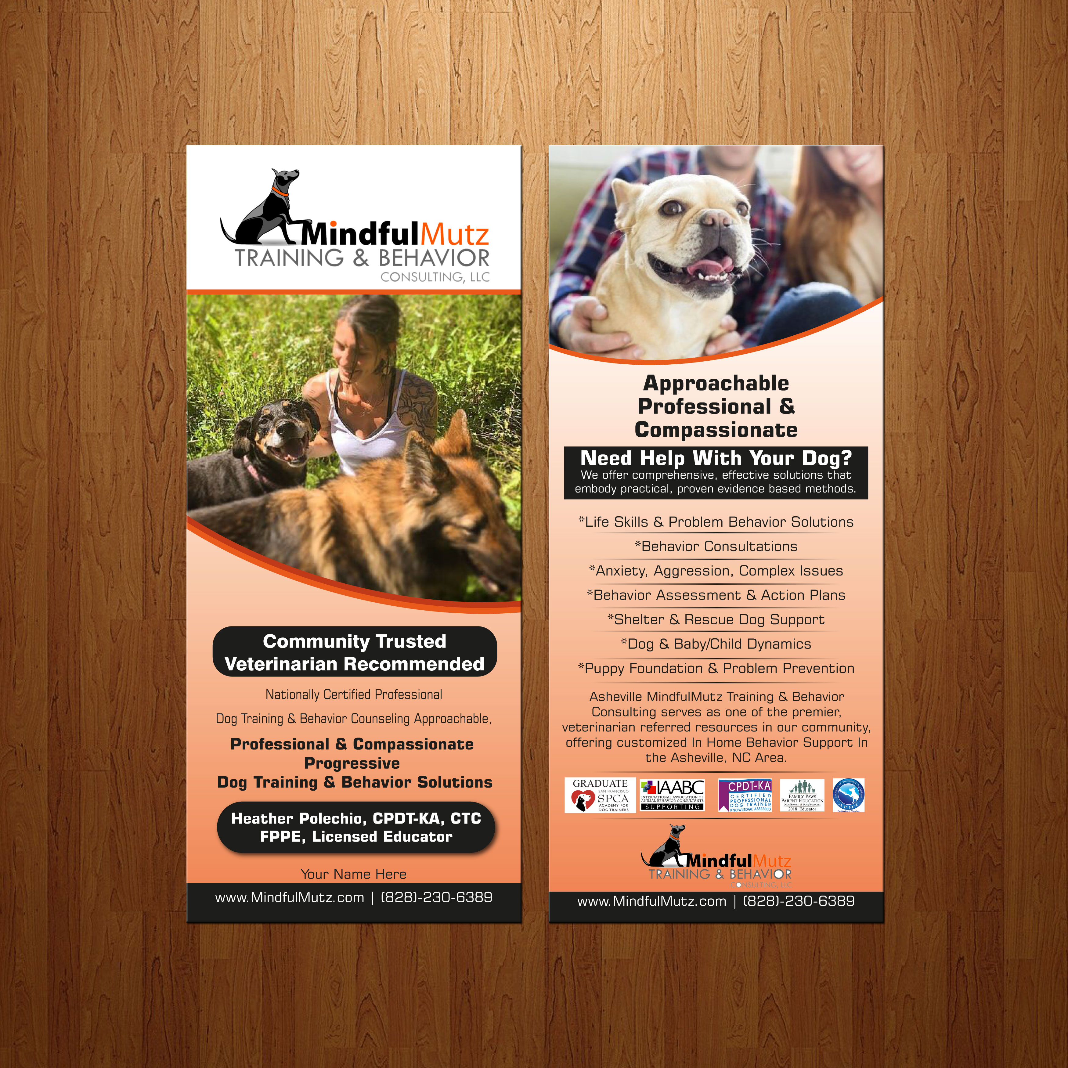 Card Design by theblueart for MindfulMutz Training & Behavior Consulting llc | Design #26873467