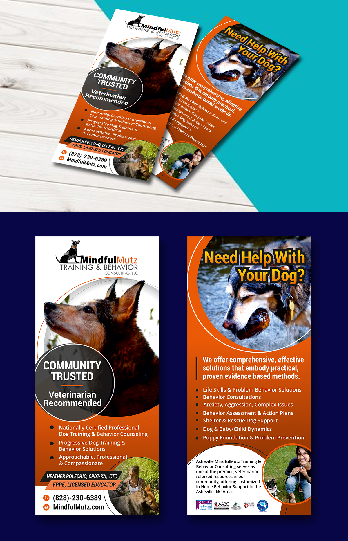 Karten-Design von ecorokerz für MindfulMutz Training & Behavior Consulting llc | Design #26874278