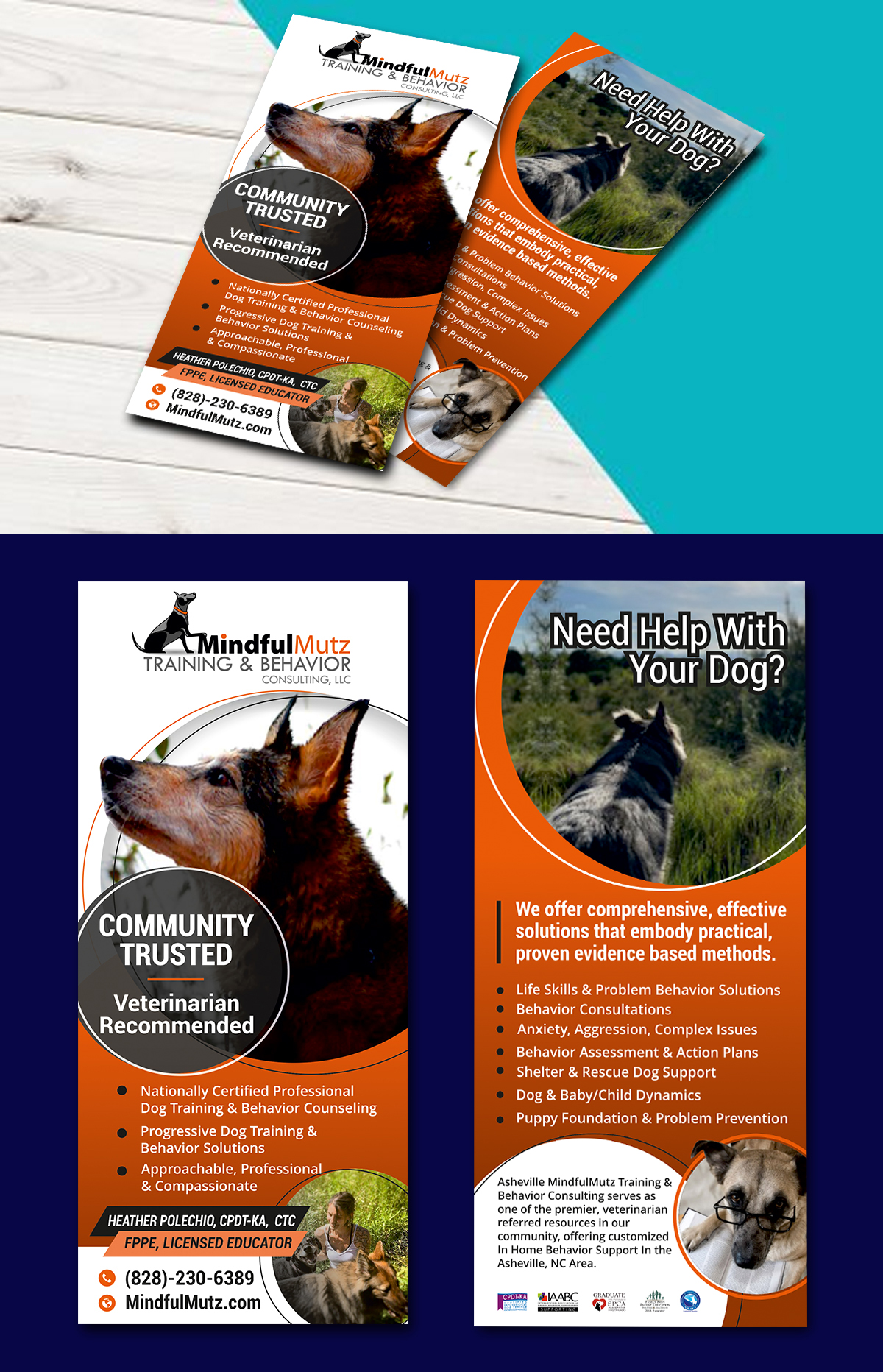 Karten-Design von ecorokerz für MindfulMutz Training & Behavior Consulting llc | Design #26886722