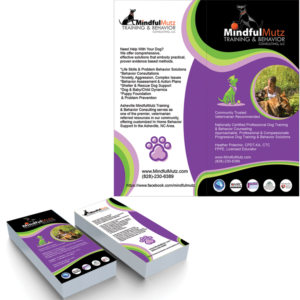 Karten-Design von Phoenix Art für MindfulMutz Training & Behavior Consulting llc | Design: #26887813