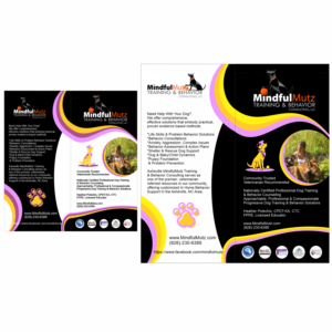 Karten-Design von Phoenix Art für MindfulMutz Training & Behavior Consulting llc | Design: #26887814