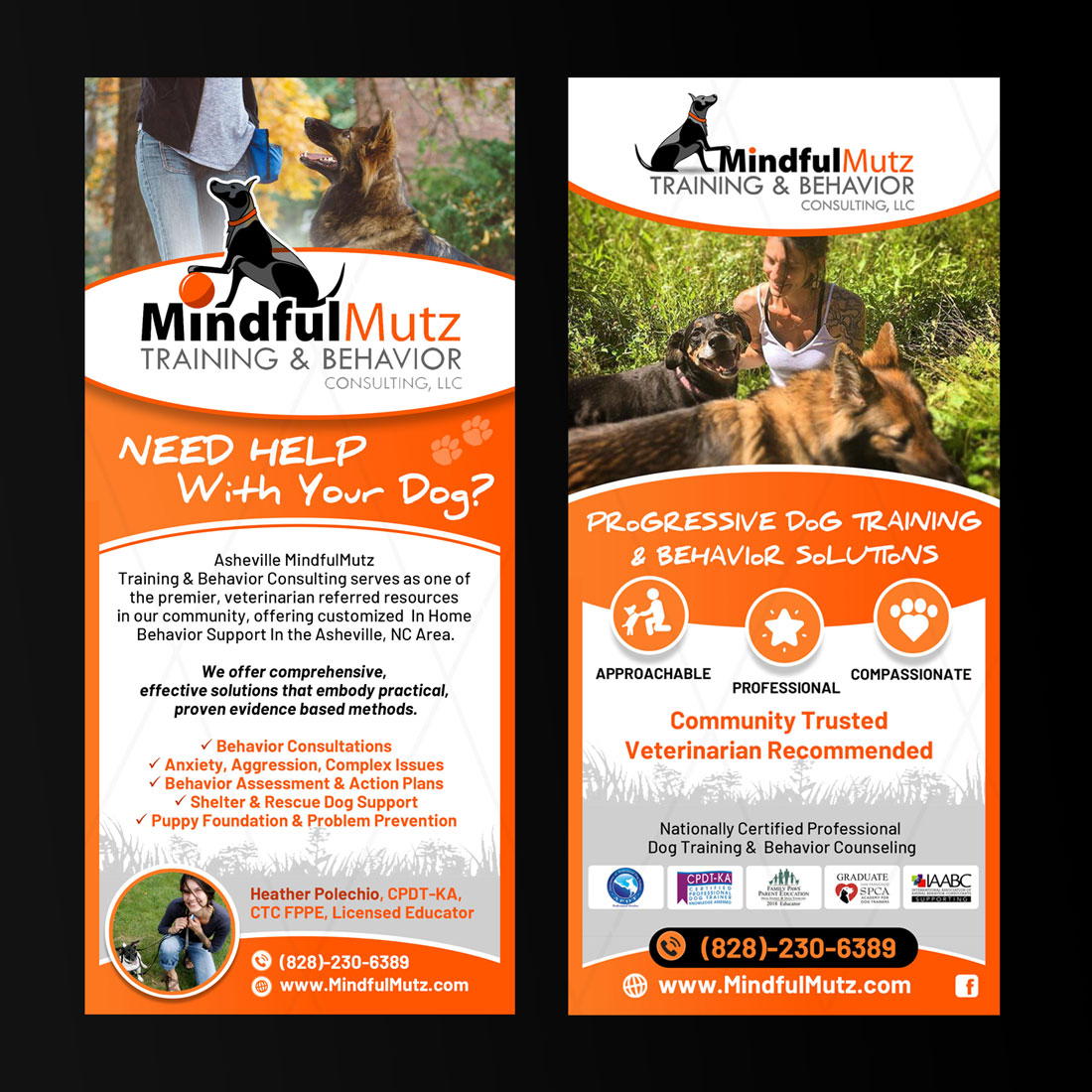 Card Design by DA. for MindfulMutz Training & Behavior Consulting llc | Design #26873843