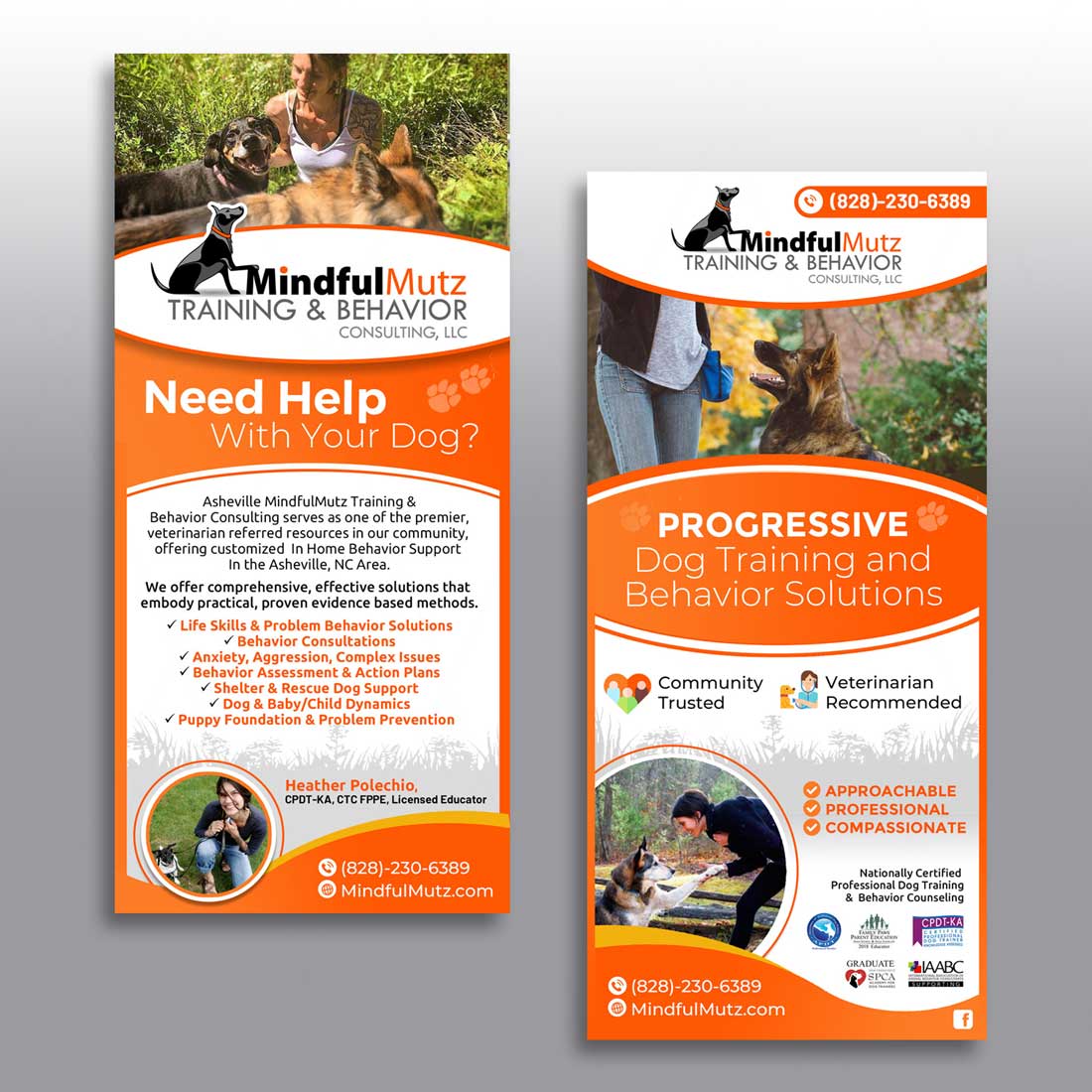 Card Design by DA. for MindfulMutz Training & Behavior Consulting llc | Design #26885656