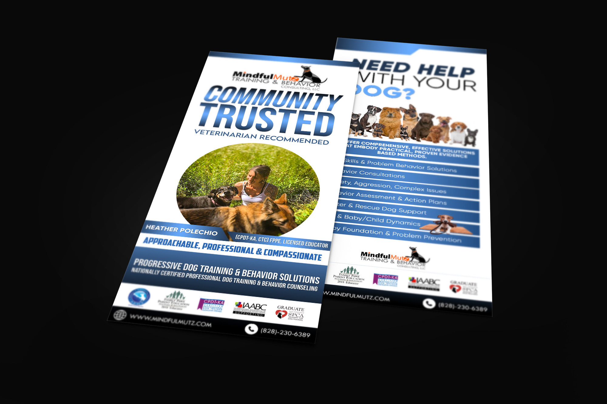 Card Design by aj for MindfulMutz Training & Behavior Consulting llc | Design #26898625