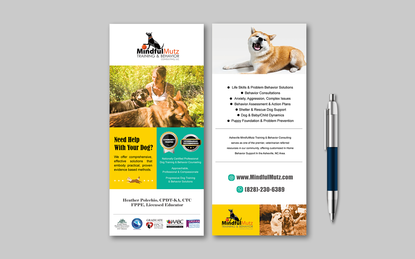 Design de Carte par Dylan H pour MindfulMutz Training & Behavior Consulting llc | Design #26874858