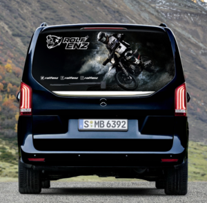 Racing Van Mercedes V-Class rear windows Picture | Graphic Design by rmak