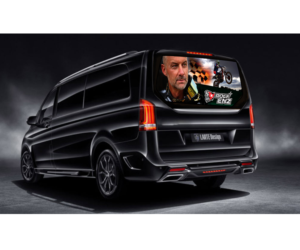 Racing Van Mercedes V-Class rear windows Picture | Graphic Design by Buck Tornado