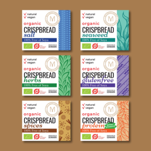Organic Vegan Crispread - 100% Free of Soja | Grafik-Design von Aistikart