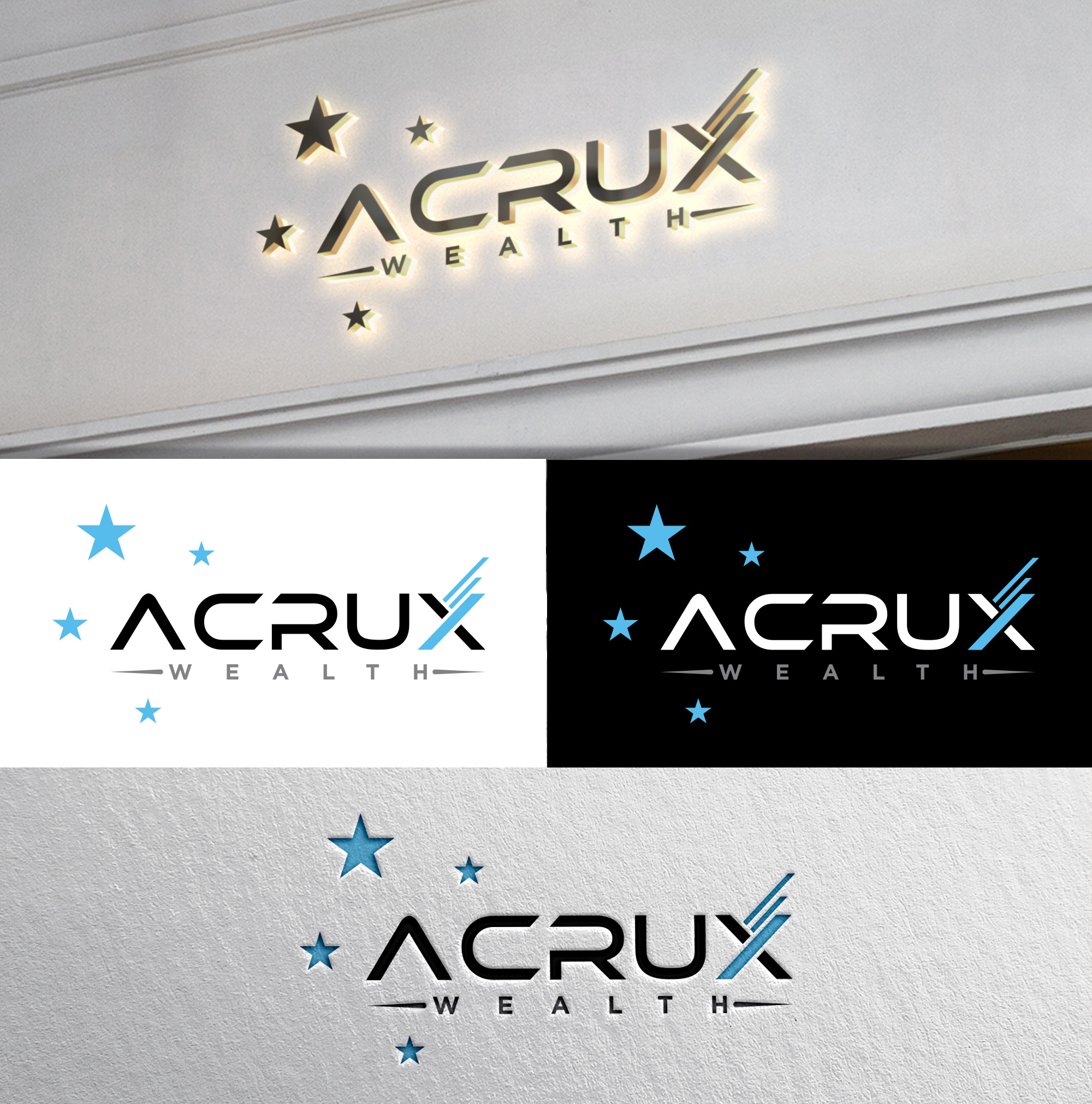 Logo Design by Blessing Angel for Acrux Wealth | Design #26903185