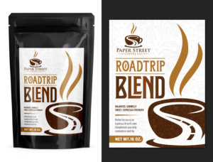 Paper Street Coffee Company Label | Label Design by SAI DESIGNS