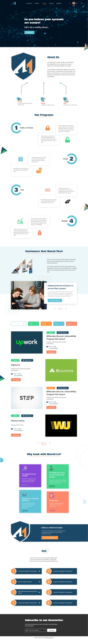 Web Design by Creative Air for march1st | Design #26897887