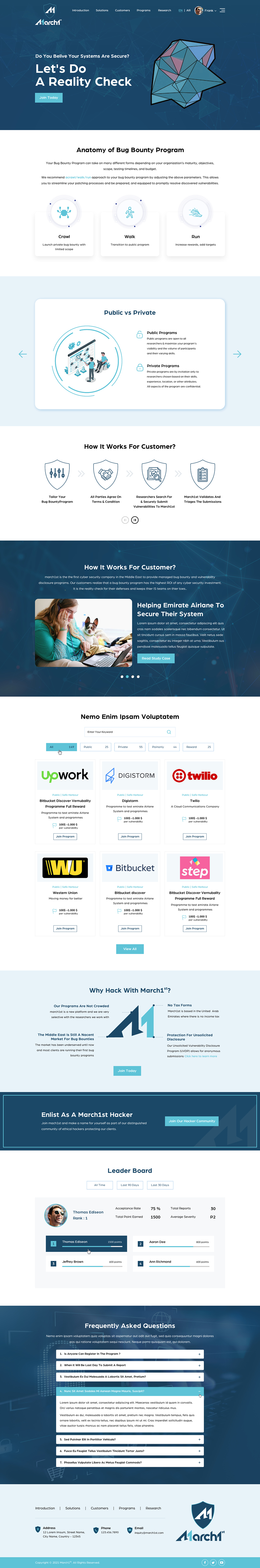 Web Design par Sbss pour march1st | Design #26898951