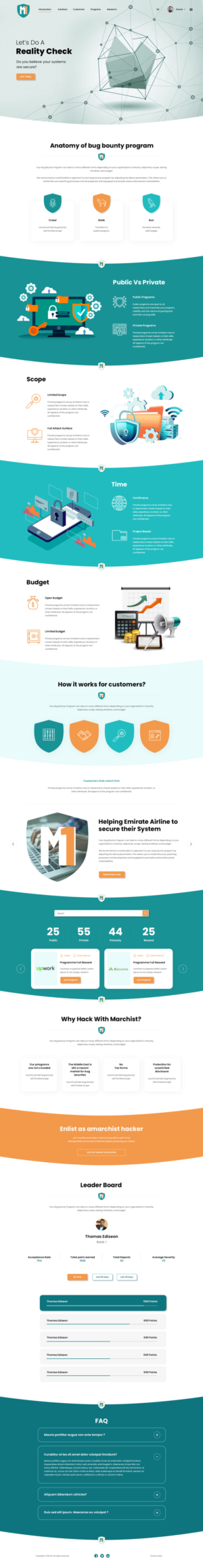 Web Design by Ahmad Ghani 2 for march1st | Design #26897815