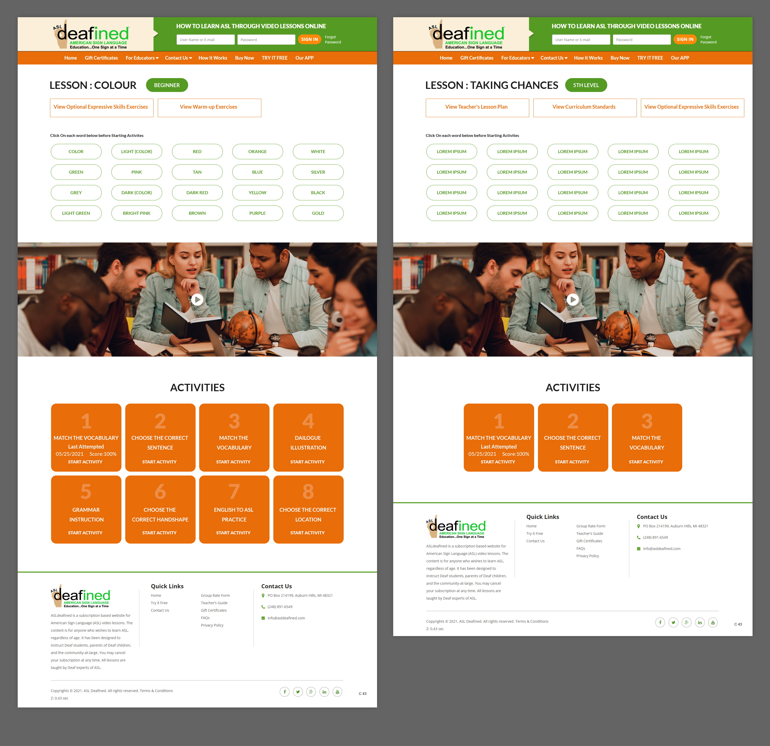 Web Design by pb for ASLdeafined | Design #26895017