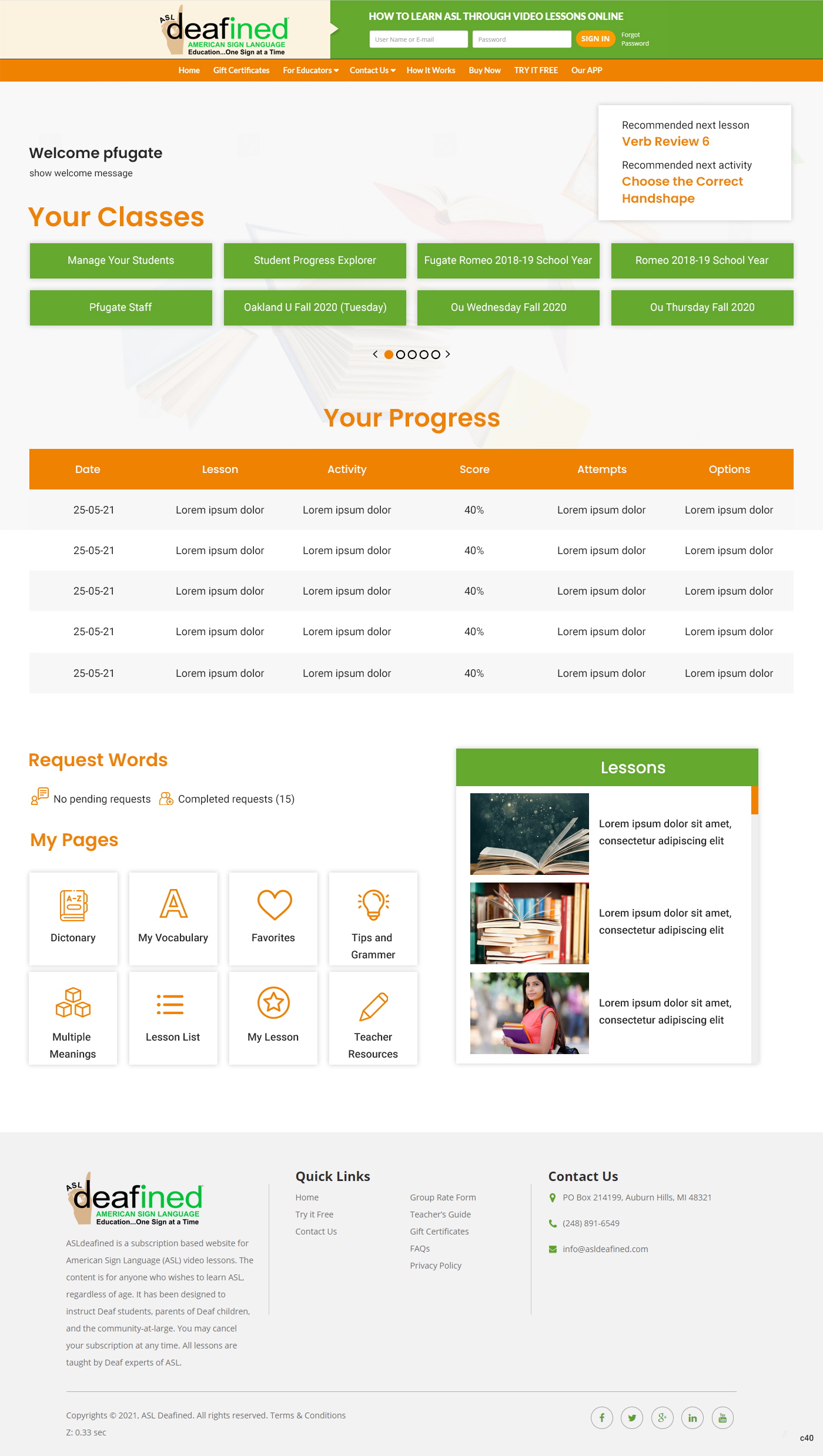 Web Design by pb for ASLdeafined | Design #26895018