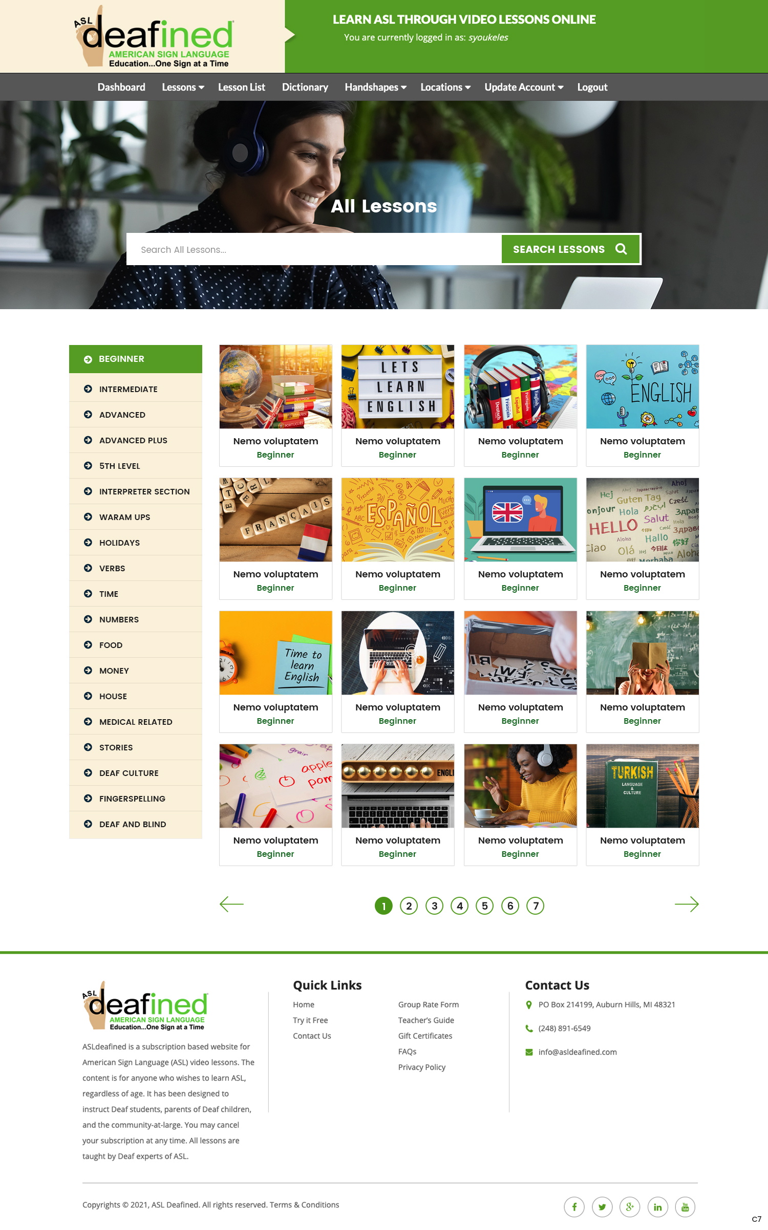 Web Design by pb for ASLdeafined | Design #26920900