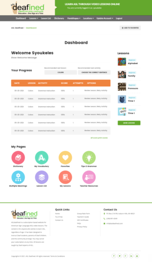 Web Design by nzdesigners for ASLdeafined | Design: #26898096