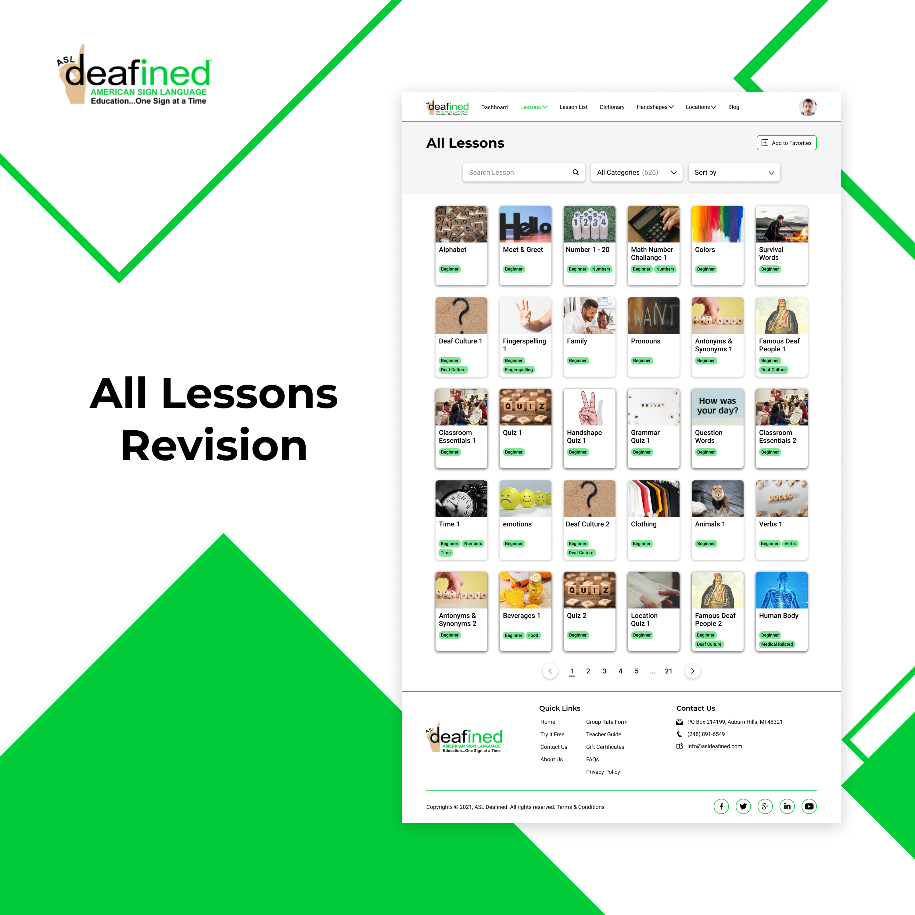 Web Design by Taufik H for ASLdeafined | Design #27047026