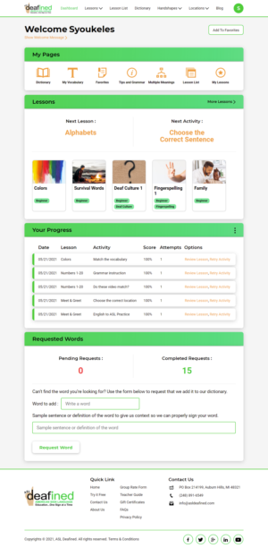 Web Design by Taufik H for ASLdeafined | Design: #27190070