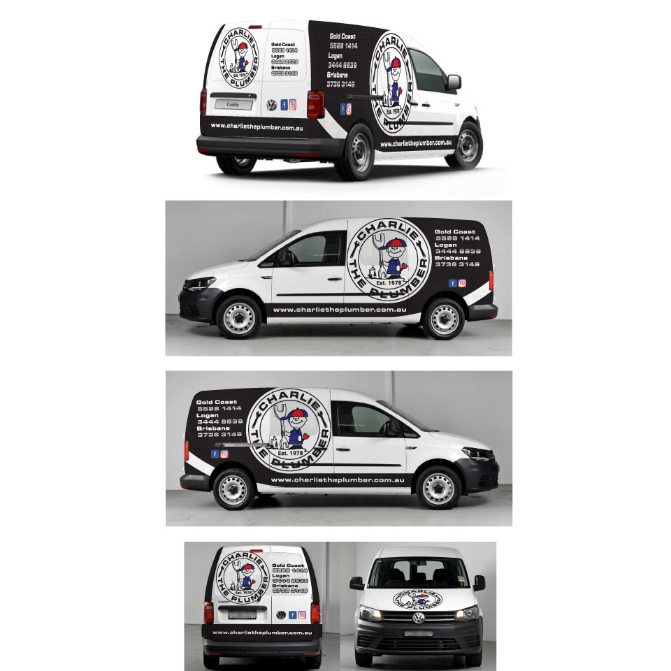 Car Wrap-Design von Yoga Tri für CHARLIE THE PLUMBER | Design #27052275