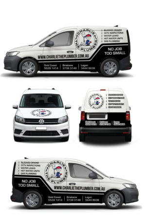 Car Wrap Design by Shumaila Kiran for CHARLIE THE PLUMBER | Design: #26921322