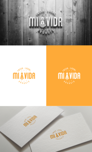 The name of the business is Mi Vida. We'd also like to incorporate the words "fresh. local.organic." | Logo Design by GLDesigns