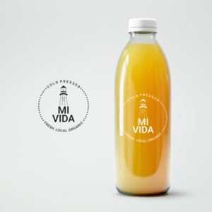 The name of the business is Mi Vida. We'd also like to incorporate the words "fresh. local.organic." | Logo Design by Ivan varian