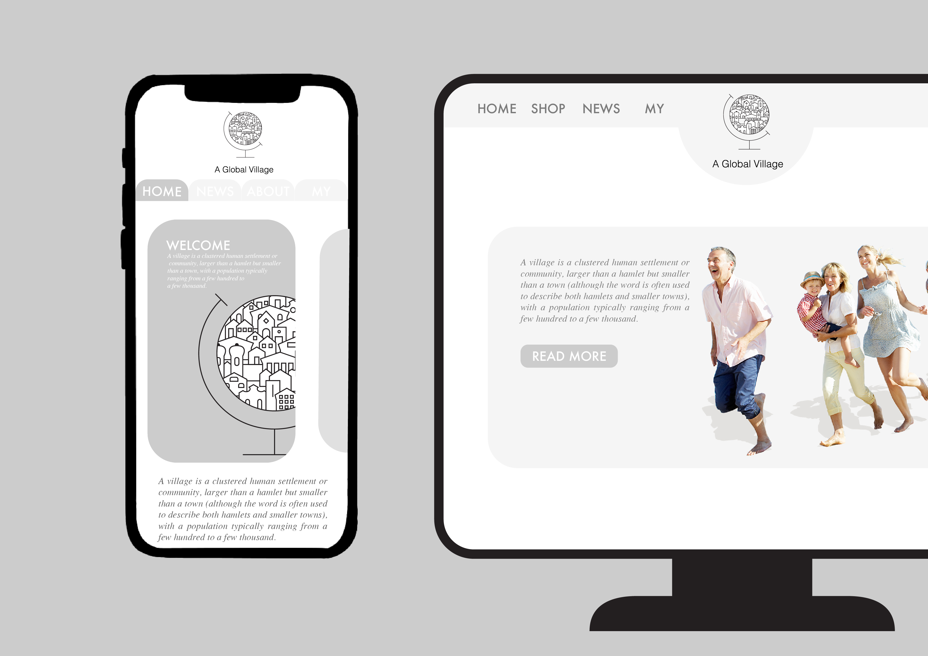 Logo Design by Andy Zahn for A Global Village | Design #26890336