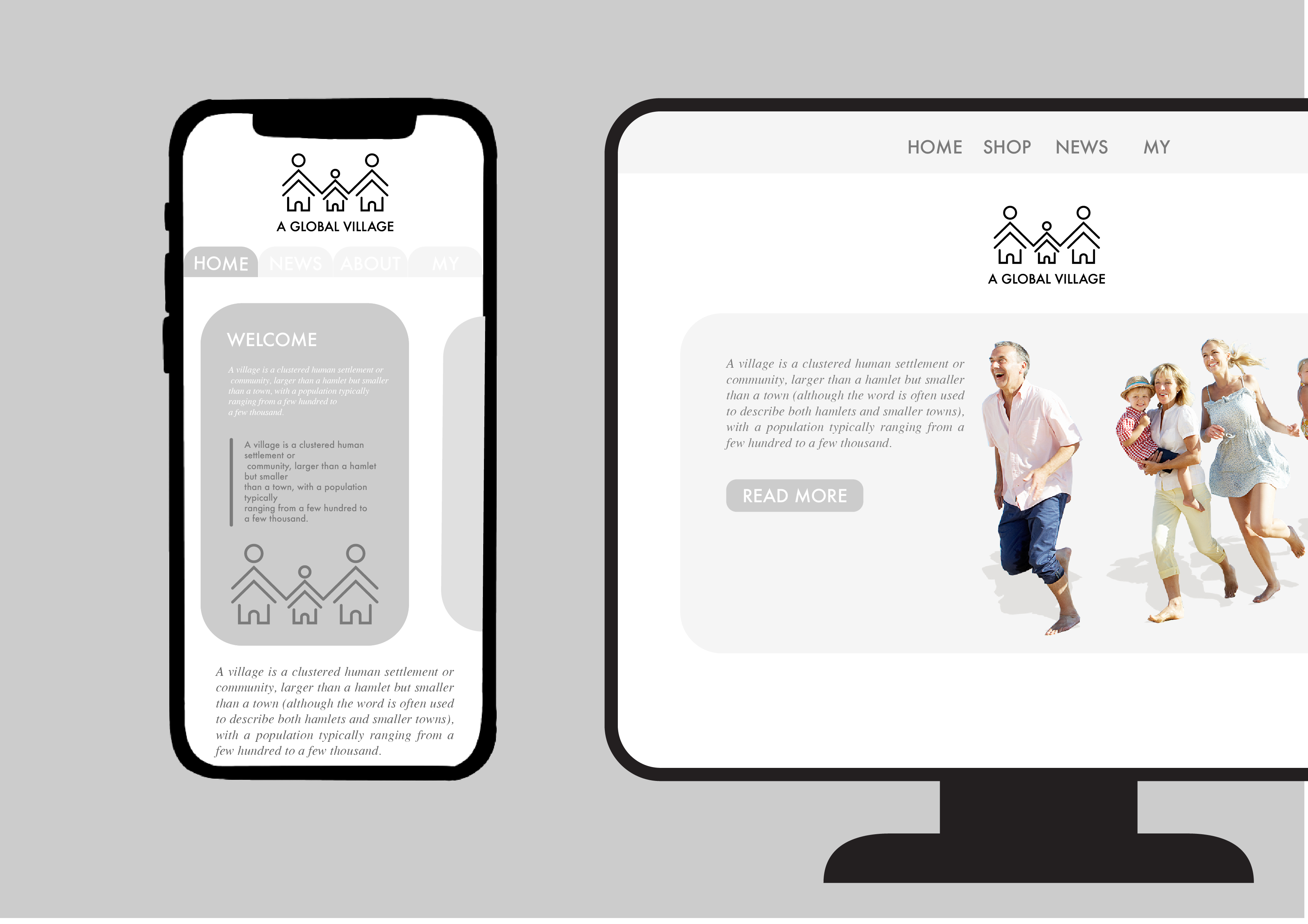 Logo Design by Andy Zahn for A Global Village | Design #26890356